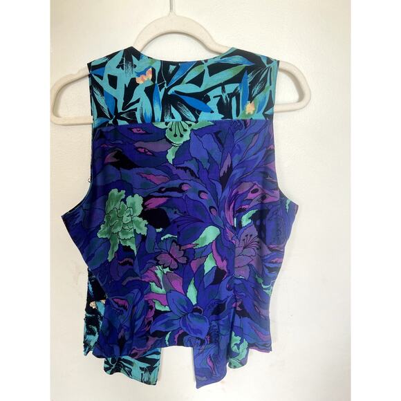 Faith Women's Multi Jacket Vest Funky Block Pattern Sequin Beading Detail - Picture 6 of 7